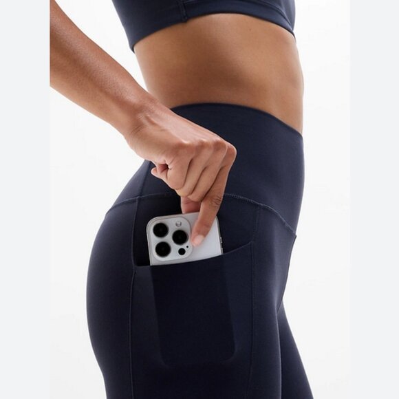 Athleta Ultimate Stash Pocket 7/8 Tight, Size XLT, Dark Blue - Picture 2 of 8